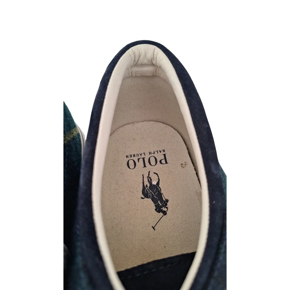 POLO Ralph Lauren Shoes Mens SIZE‎ 12 Faxon X Wool Plaid Suede Leather